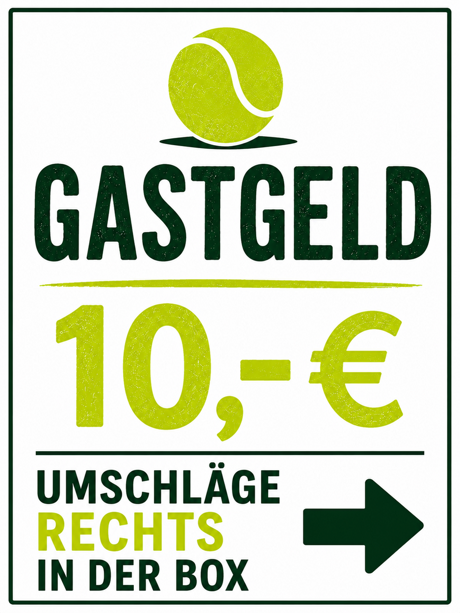 PSV Tennis - Gastgeld - aus aktuellem Anlass